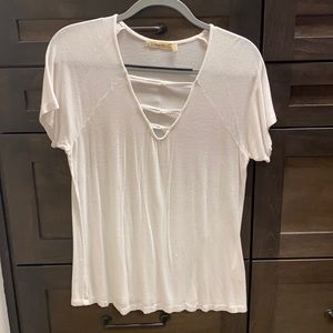 White v neck top